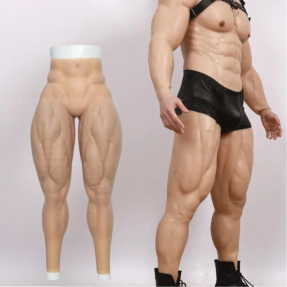 Silicone Muscle Pants Strong Leg Muscles Instantly Muscular Legs for Halloween Party Masquerade Ball Film Shooting