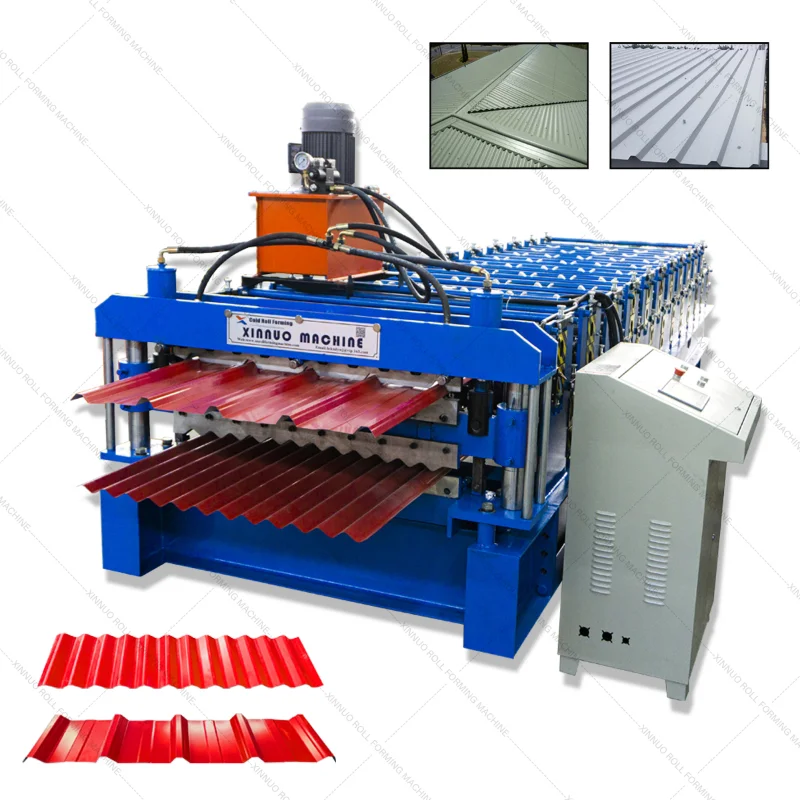 Roof Use Double Layer Corrugated Profile Steel Roofing Sheet Roll Forming Machine
