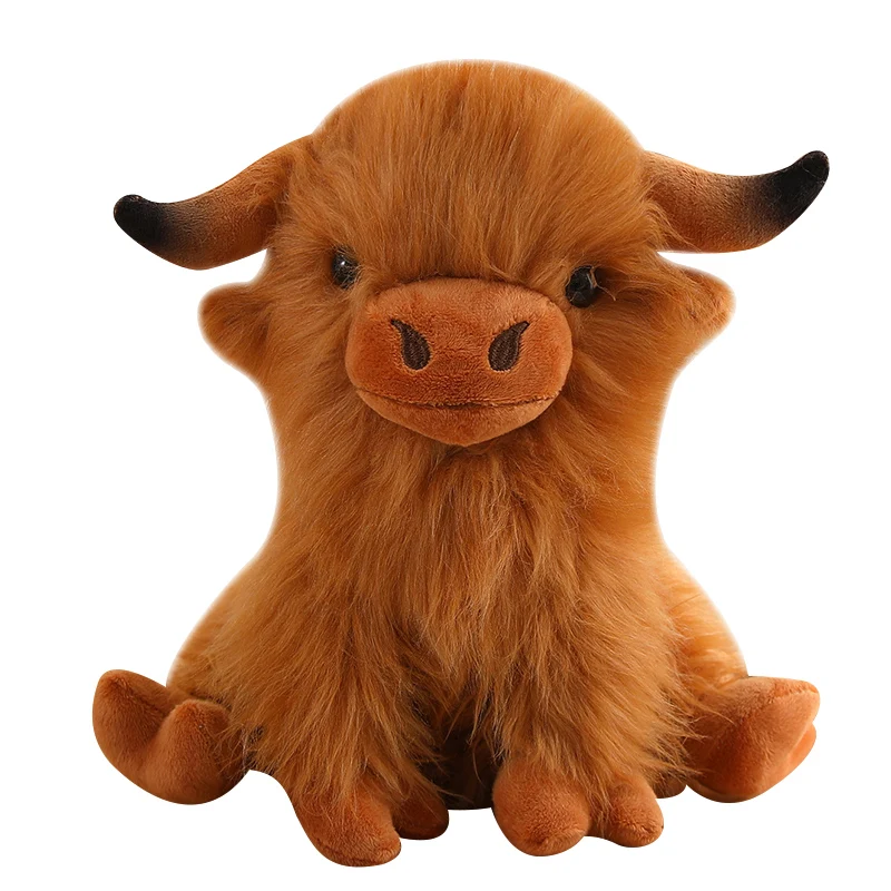 Wholesale Highland Cow Stuffed Plush Doll Buffalo Plush Toys Brown ...