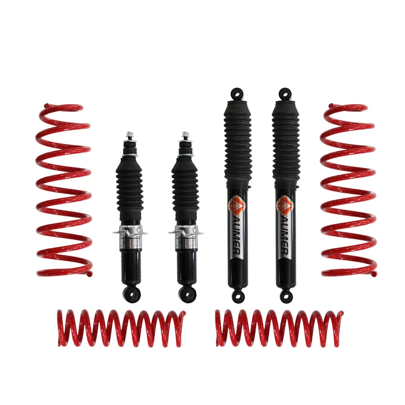 Aumer Height and Damping Force Adjustable Twin Tube Shock Absorber for NAVARA NP300 Xterra Suspension Lift Kit