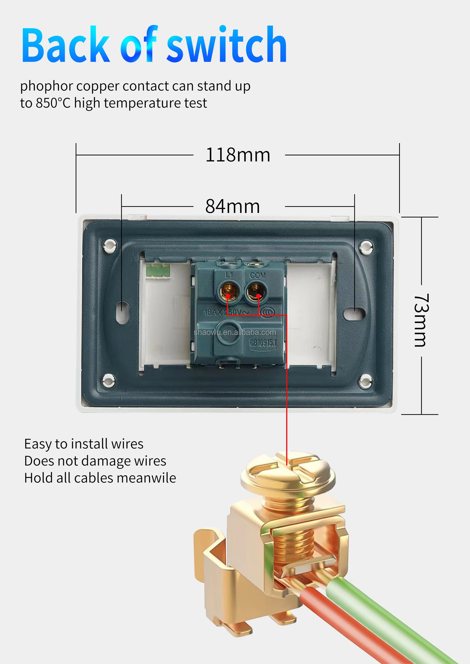 Thin 118 White Pc Colombia Mexico 1 Gang 110v Wall Light Electrical