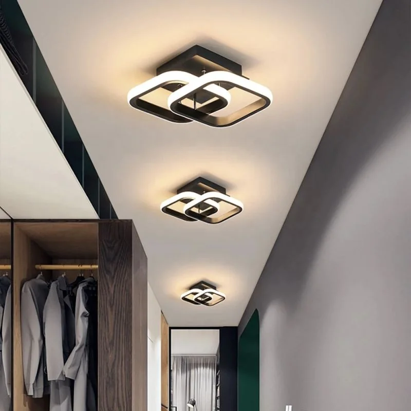 Surface Mounted Iron LED Ceiling Lamps for Balcony Corridor Bedroom Dining Room Studyroom Hall Indoor Home Lights
