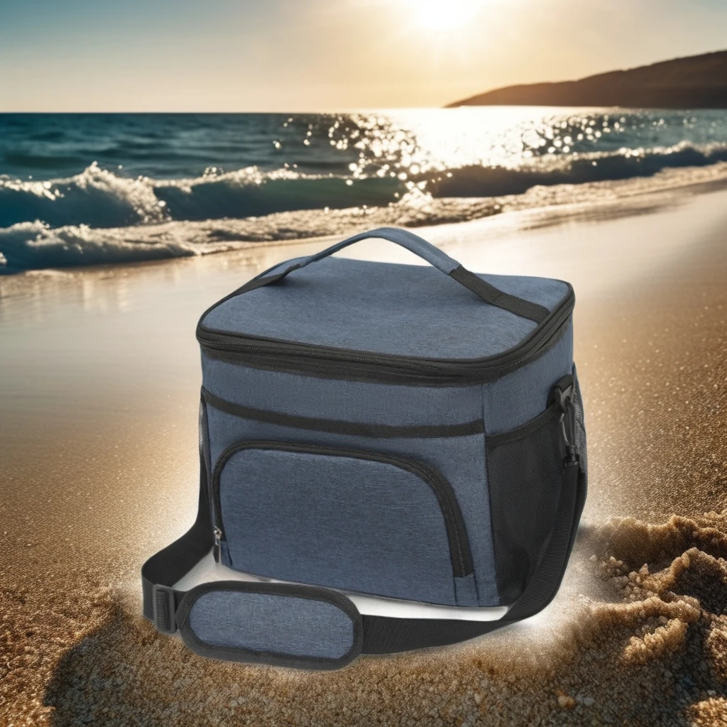 Fire Ice Artifact Insulated Cooler Lunch Bag Smart Letter Pattern Design Office Outdoor Travel Enjoy Warm Delicious Food Always