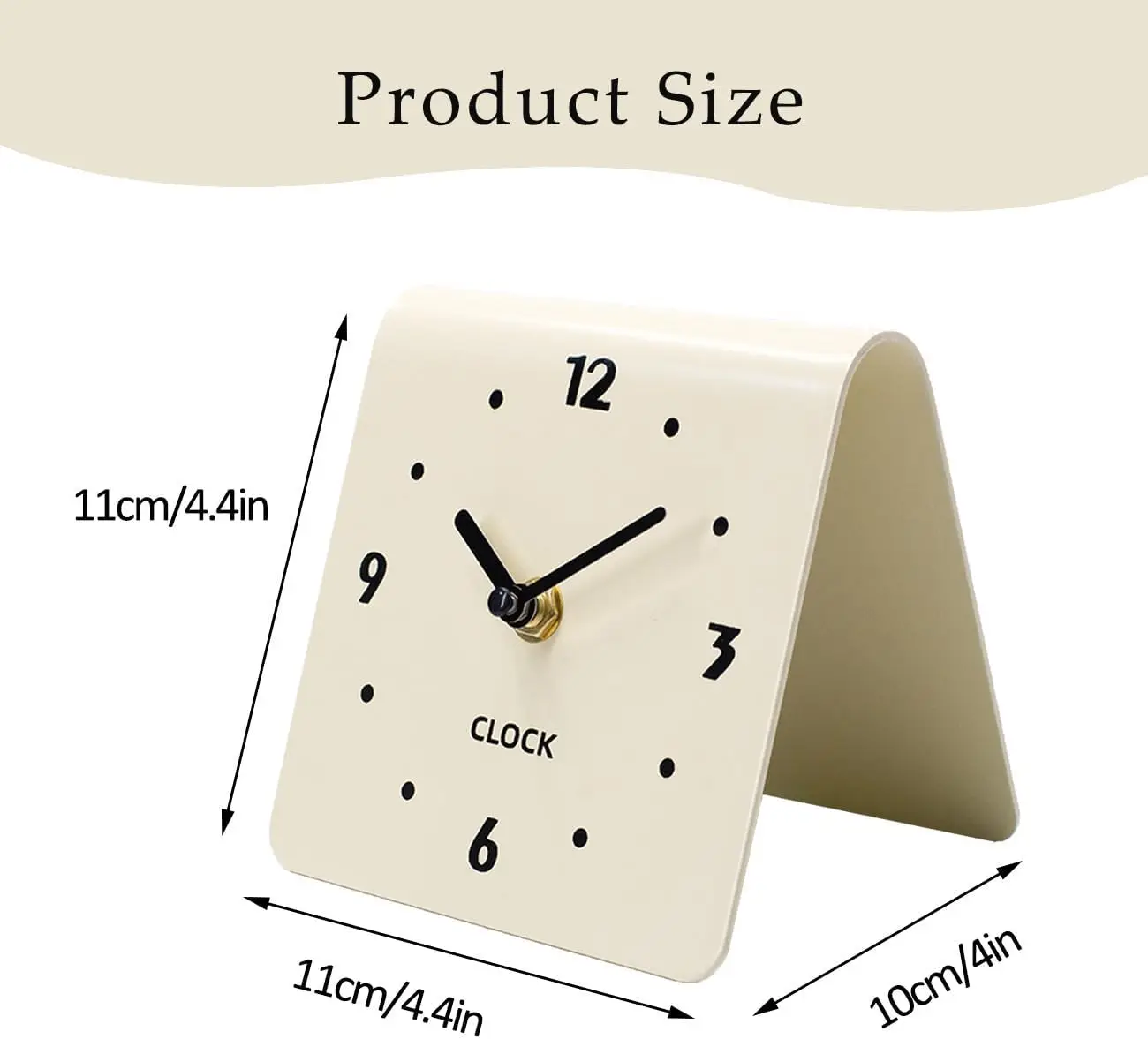 Desktop Analog Quartz Desk Clocks Silent No-Ticking Sweep Movement Battery Operated Mini Wall Clock Room Decor for Office,Home