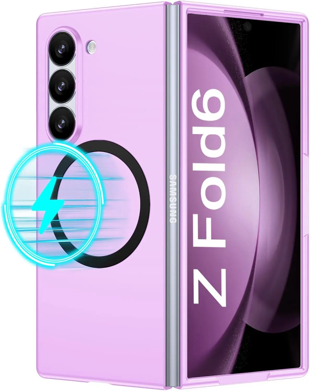 For Samsung Galaxy Z Fold 6 5 Case Magnetic Soft Silicone Gel Rubber Bumper Slim Hard PC Thin Shockproof Protective Cover