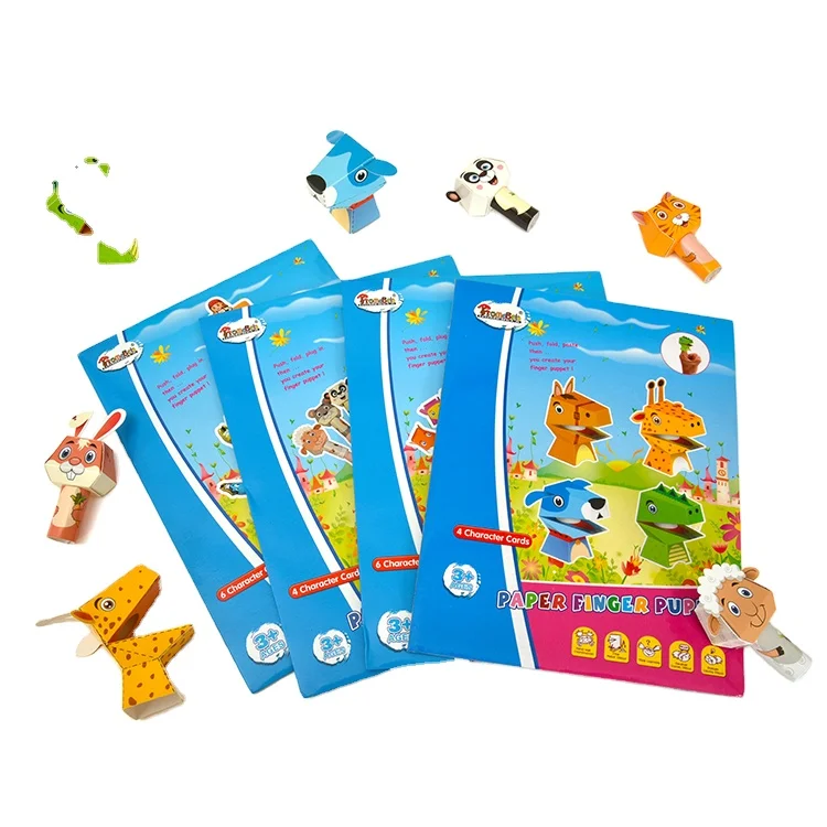 Custom Making Mini Animal Paper Finger Puppets