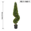 Albero topiario di bosso artificiale con cono a spirale verde (90 cm/2,95 piedi)