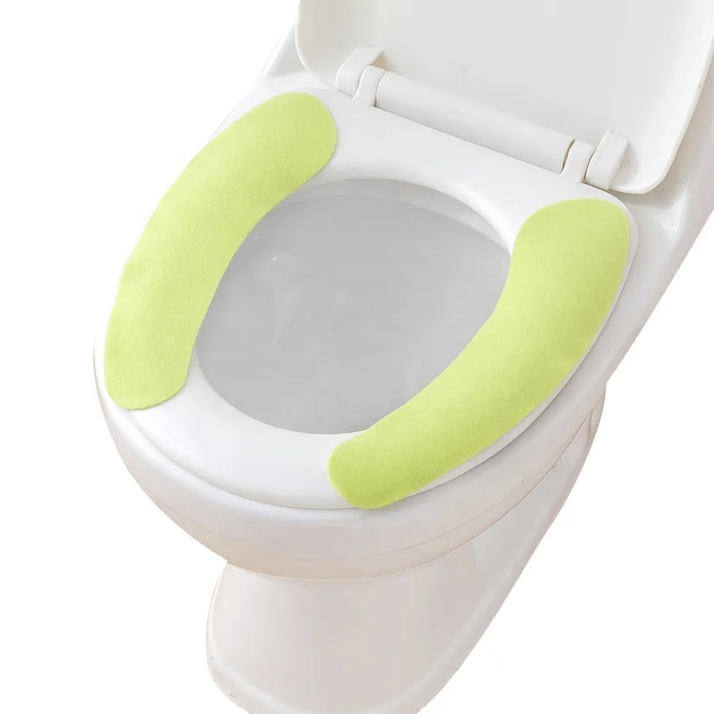 Washable Flannelette Reusable Electrostatic Adsorption Toilet Seat Cushion Cover for Household Use