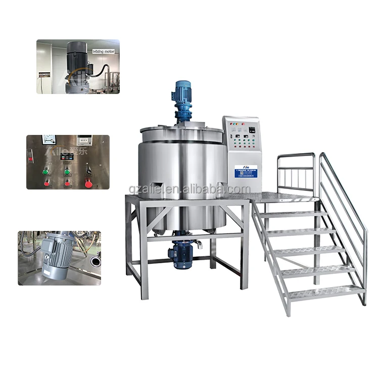 Aile 300L 500L 1000LCosmetics Lotion Making Machine Shampoo Liquid Soap Detergent Cosmetic Mixing Machine