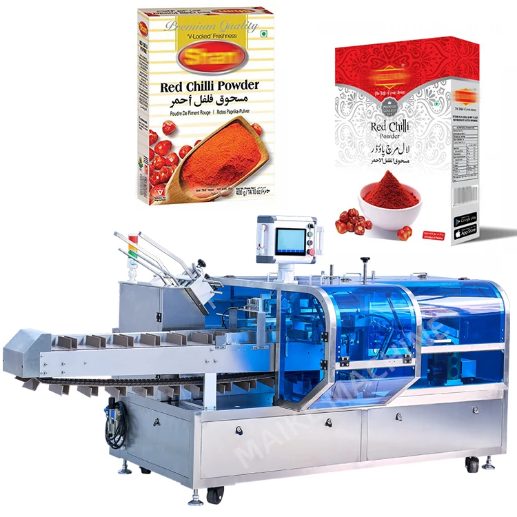 Automatic Spices Sahcet Box Packaging Machines Small Carton Box Packing Machine