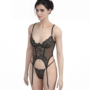 Corset Garter Belt 2-pieces Set Sexy Lingeries Bridal Bra Set Womens Underwear Customized Size Lace Thong