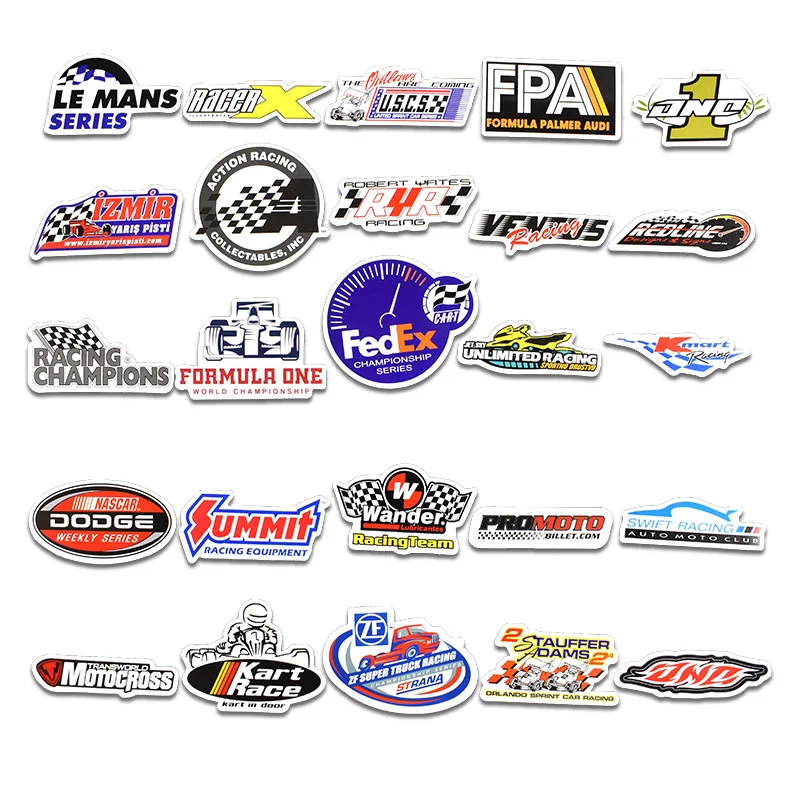 50 Pcs Racing Car Stickers Car Styling JDM Waterproof Sticker To