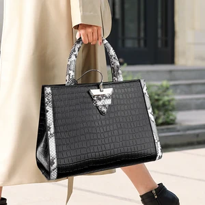 MINISSIMI Low MOQ Custom Big Stone Pattern Tygvaska  Classic Style Modern Designer Luxury Ladies Purse Women's Tote Bags