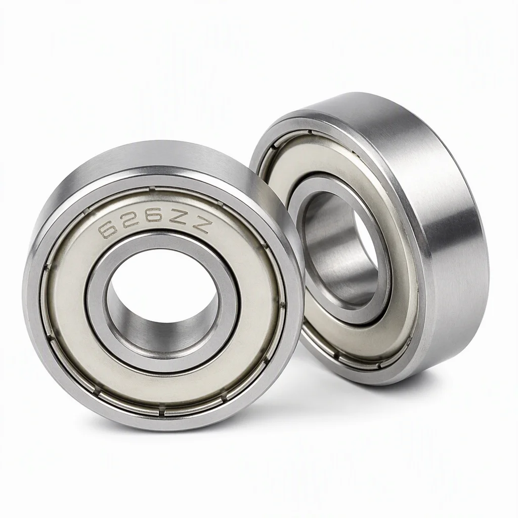 Deep Groove Ball Bearing 626ZZ P0 Chrome Steel C3 Clearance 2RS Grease Low Friction Long Life for Robotics Small Machinery