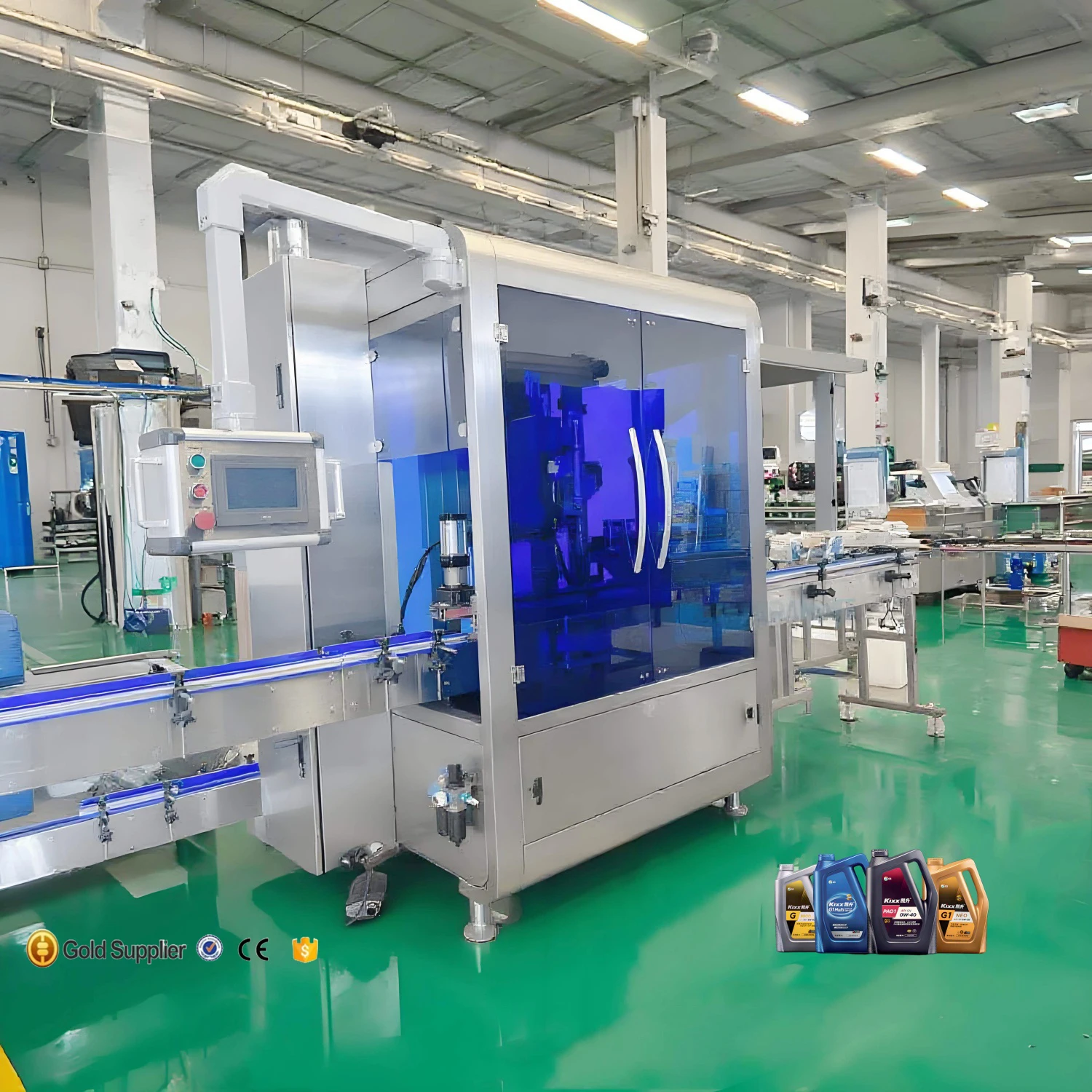 Máy đóng nắp trục vít tự động Servo thẳng Máy đóng nắp trục vít chai dầu bôi trơn