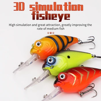 Hard Plastic Baits Big Game Long Casting Long Lip Deep Diving Floating Trolling Fishing Black Minnow Lure – Minnow – view 4