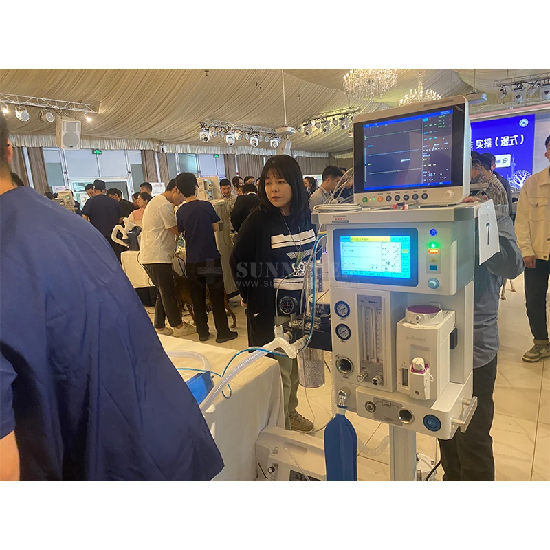 SY-W074 Intergrated Veterinary Anesthesia Machine With Built-in Turbine Ventilator Advanced Anesthesia Machine Cart Type