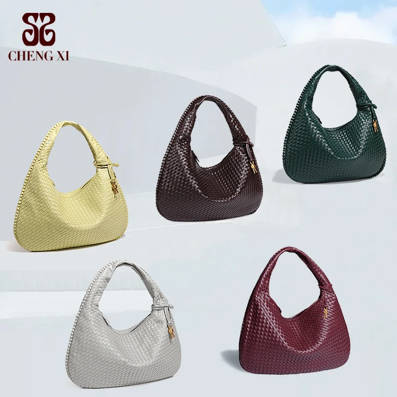 2025 Factory Direct Sales Lady Handbag Fashion Handmade Woven Bag Retro Fashion Versatile Single Shoulder Underarm Lady Handbag