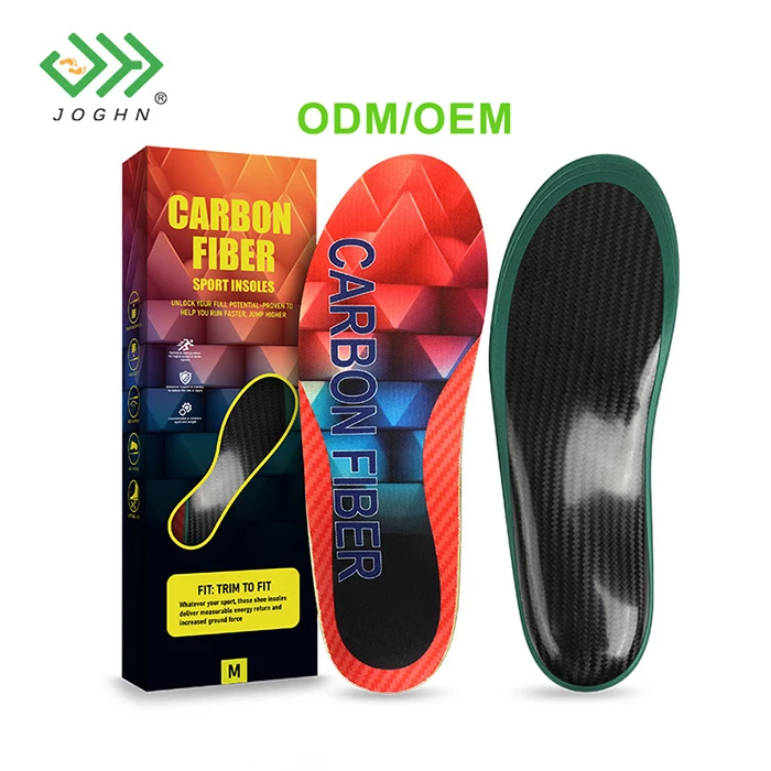 JOGHN ODM Custom China Orthopedic Basketball Dunk Insole Arch Support Carbon Plate Insole Carbon Fiber Insoles