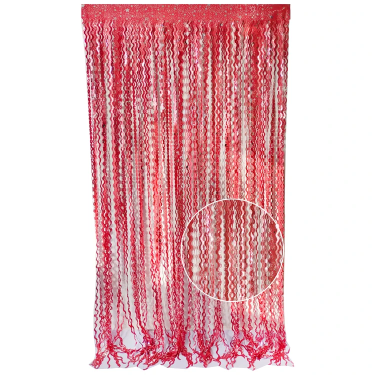 Novel Product Ideas  Purple Waves Rain  Foil Fringe Curtain for Kpop Photo Album Background Wall Decoration