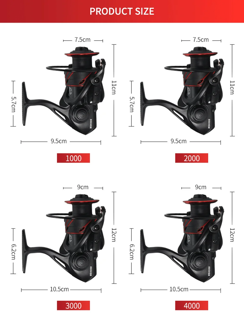 SEASIR Lizard Muse Spinning Reel 1000-6000, CNC Aluminum Alloy Spool & Power Handle for Lake & Sea Fishing SEASIR Lizard Muse Spinning Reel 1000-6000, CNC Aluminum Alloy Spool & Power Handle for Lake & Sea Fishing