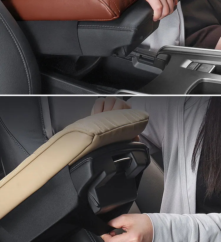 Universal Car Armrest Box Pad Soft Elbow Rest Cushion Cover Anti Scratch Artificial Leather