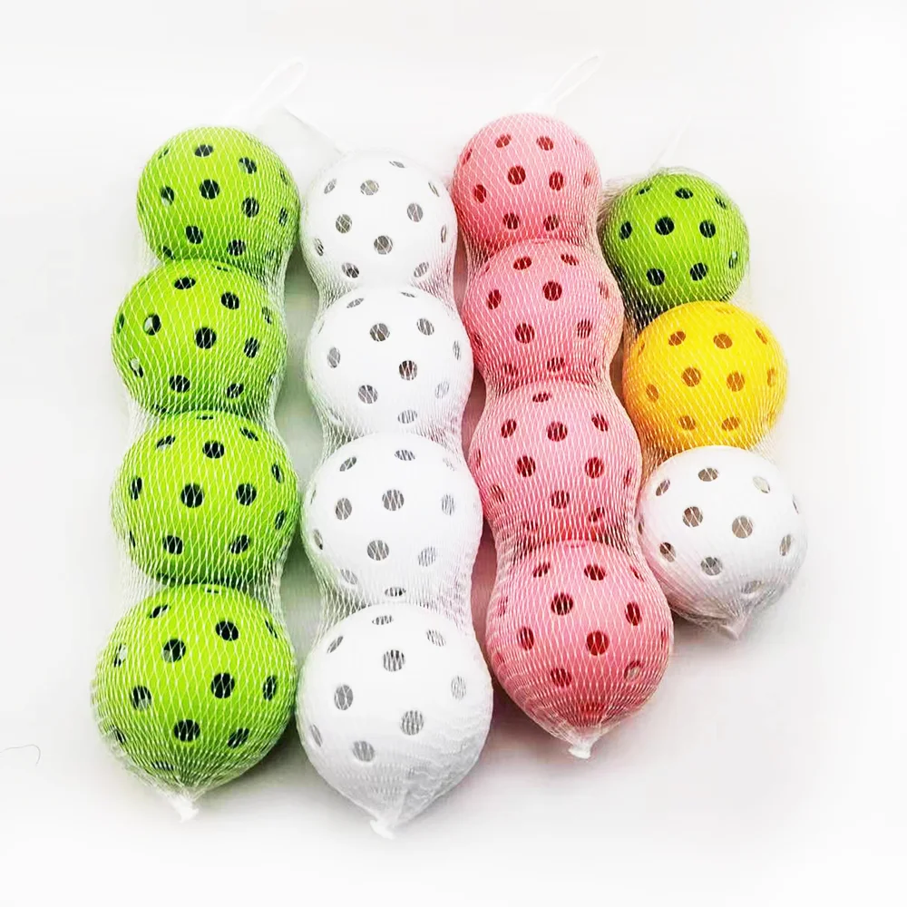 Изготовленный на заказ шарик для пиклбола одобренный USAPA полый весло занятий спортом открытом воздухе тренировочный воздушный поток светящийся мяч