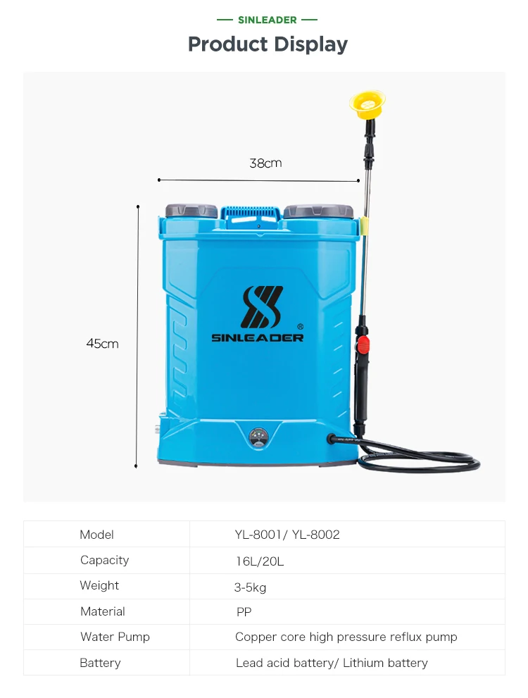 Long-distance Garden Backpack Battery Pump Agriculture Electric Sprayer