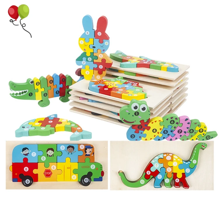 Montessori Mama Wooden Toddler Puzzles for Kids Ages 2-4