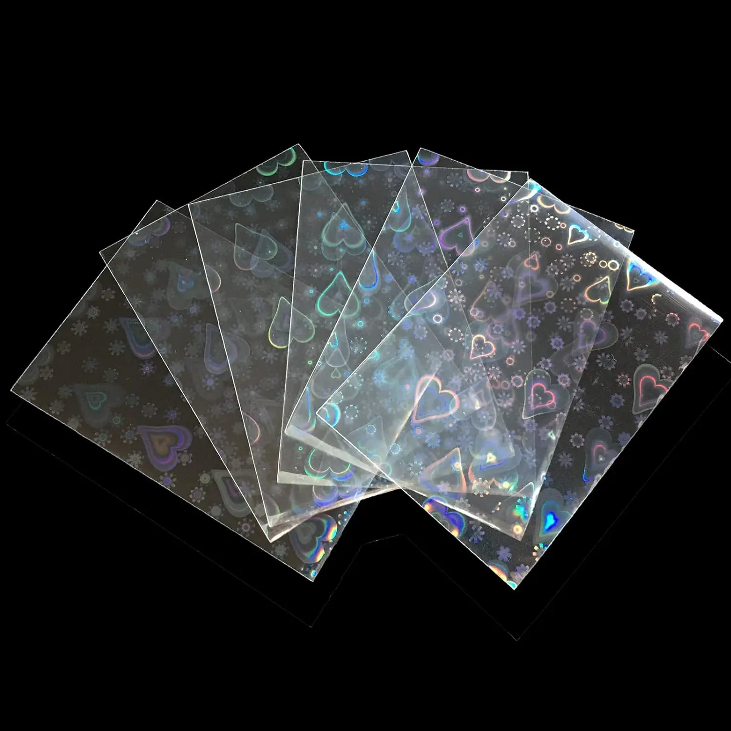 100pcs Photocard Sleeves Love Heart, Card Sleeves for MTG Transparent Waterproof and Dustproof, Holographic Foil Cover 100pcs Photocard Sleeves Love Heart, Card Sleeves for MTG Transparent Waterproof and Dustproof, Holographic Foil Cover