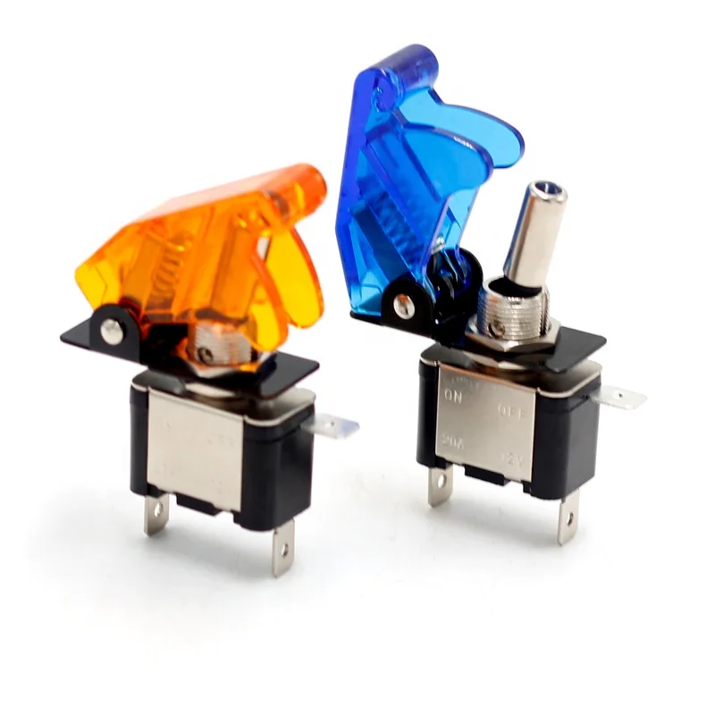 12V 20A Illuminated LED ON-OFF with Cover Red Blue Green Yellow Car ...