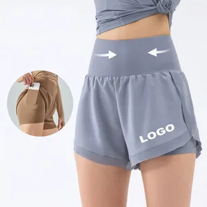 High Elastic Women's High Waist Gym Shorts Running Fitness Workout Sports Shorts Gym Yoga Leggings Spandex Polyester Blend