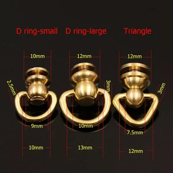 Bag Extender Chain 15 Pieces Gold Purse Chain Strap And D Ring Rivets Flat Purse Strap Extender Metal Ball Post Head Buttons D Ring Stud Screw For Replacement Hardware For DIY Wallet
