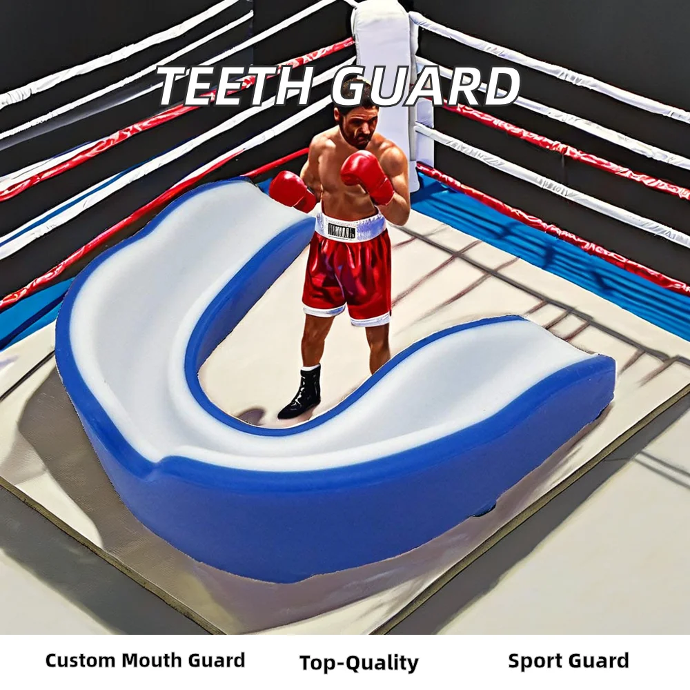 Custom Logo Soft Rubber & EVA Sports Mouthguard Protective Boxing Gear with Custom Logo manufacture