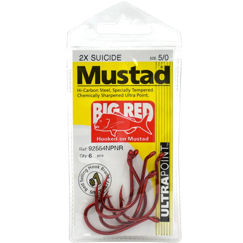 Boîte De Valeur D'hameçons Mustad Big Red - Hameçons De Pêche Rouges, Modèle H92554NPNR1-0