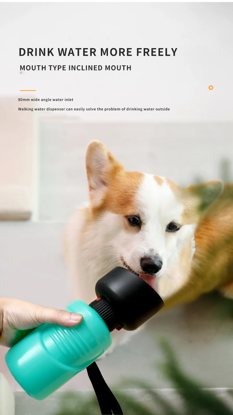 RTS BPA Free Animal Feeding Drinking Cup Bowl Pet Water Dispenser Dog Water Bottle supplier