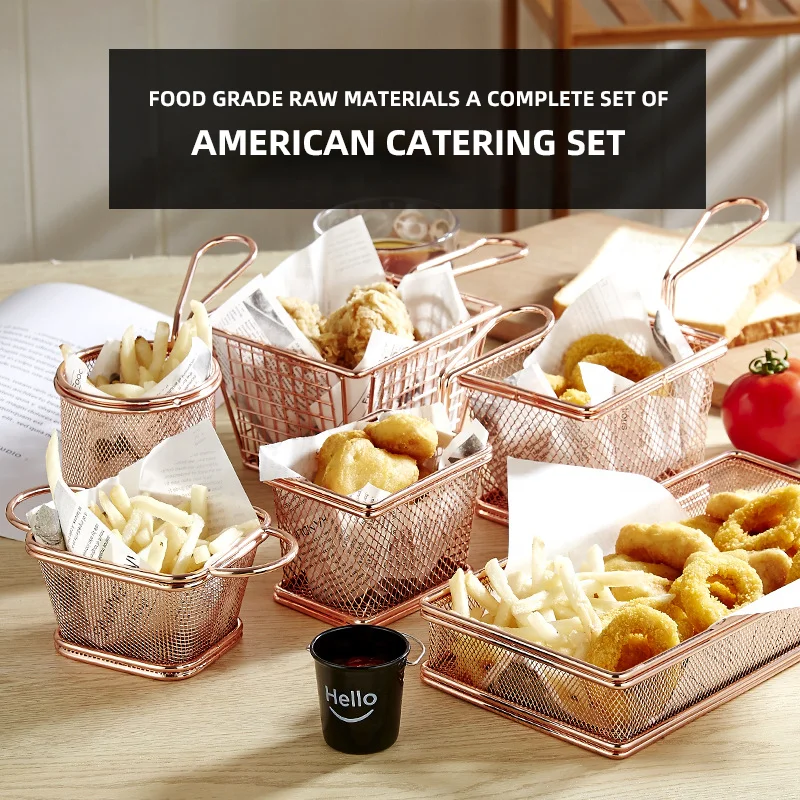 Горячая Распродажа Высококачественная корзина для глубокой жарки из нержавеющей стали 304