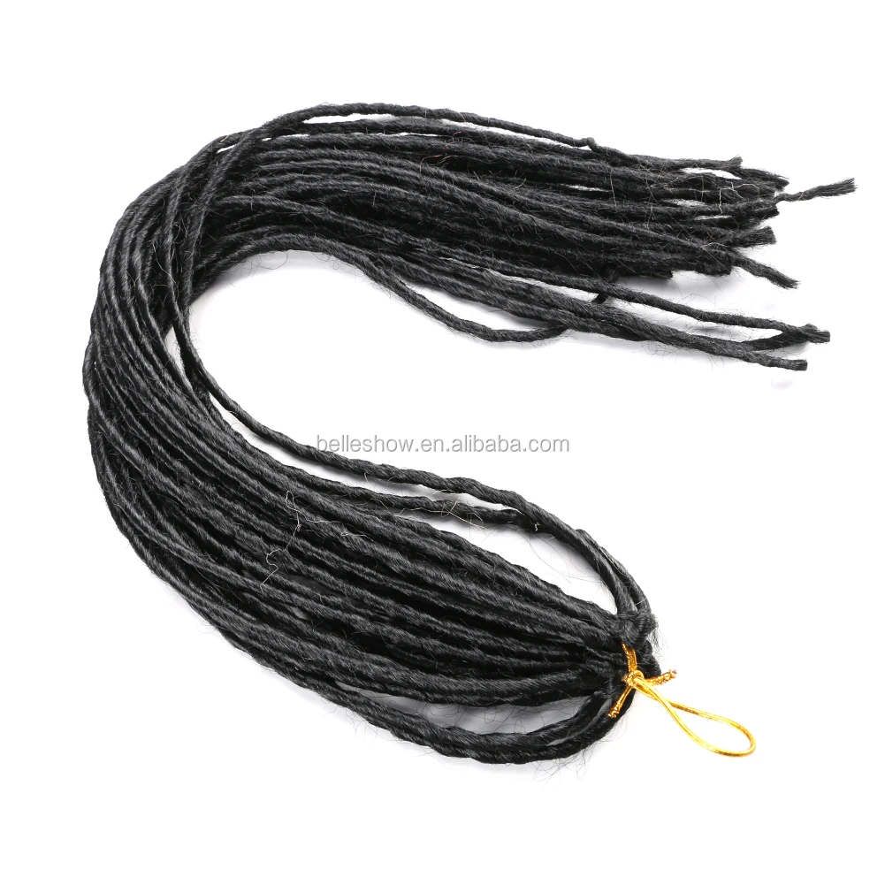 Лидер продаж, оптовая продажа, плетеные удлинители волос, 20 дюймов, 24 корня/шт., вязаные крючком волосы ручной работы, дреды, мягкие искусственные локоны