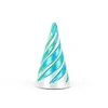 Cono blanco, azul y verde.