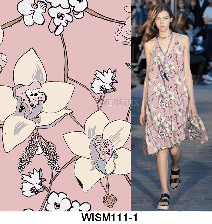 WI-R06 смешанная ткань элегантное льняное платье с принтом мягкая рубашка одежда вискоза под заказ анти Gsm