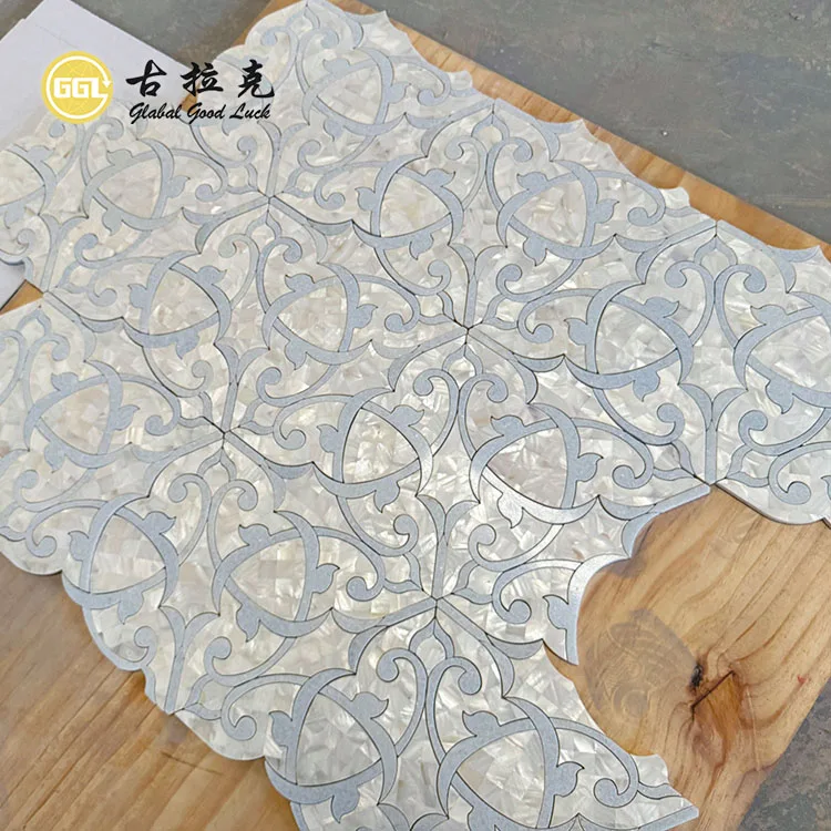 Century White Marble Mix Shell Mosaic Tile Wall Floor Kitchen Backsplash Tile Mosaic for Bathrooms factory