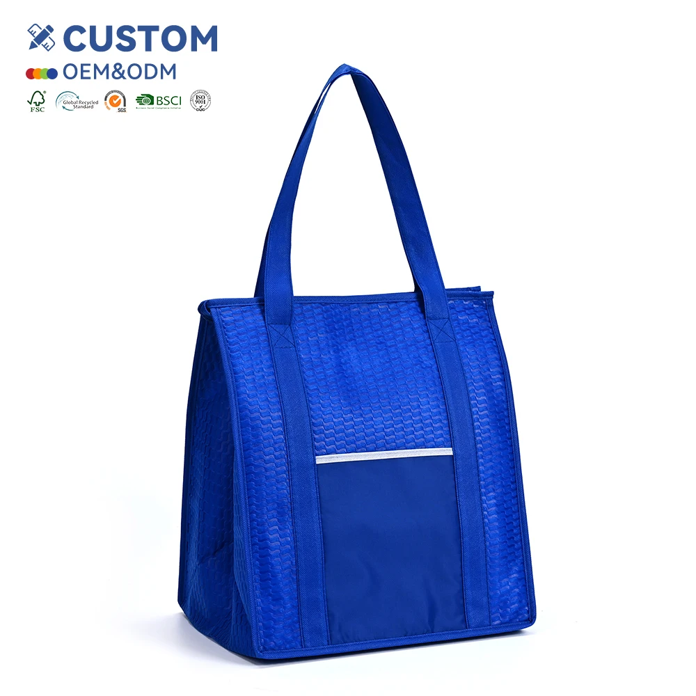 Eco-Friendly Reusable Large 2-Color Custom Sublimation Printed Shopping Bags Non-Woven Laminated with Letter Pattern Grocery Use