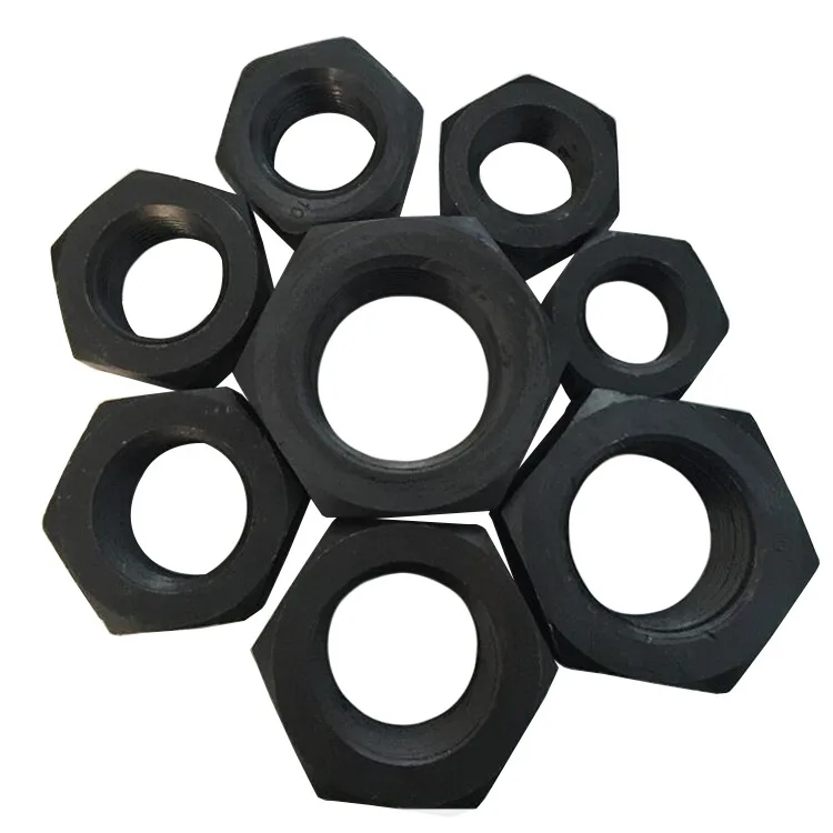 M5 M6 M8 M10 Heavy Duty Nut Class 10 Black Hex Nut Rigid Strength Large ...