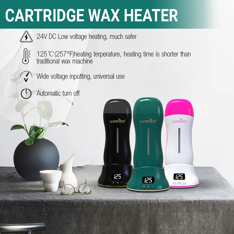 Smart Adjustable Depilatory Roll On Wax Heater With Base For Cartridge