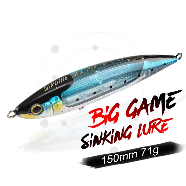 150mm 71g Sardine Ball Stickbait GT tuna sea Fishing Lure flash Sinking pencil hard lure artificial swim bait
