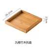 Bamboo and wood tray, 9 compartments