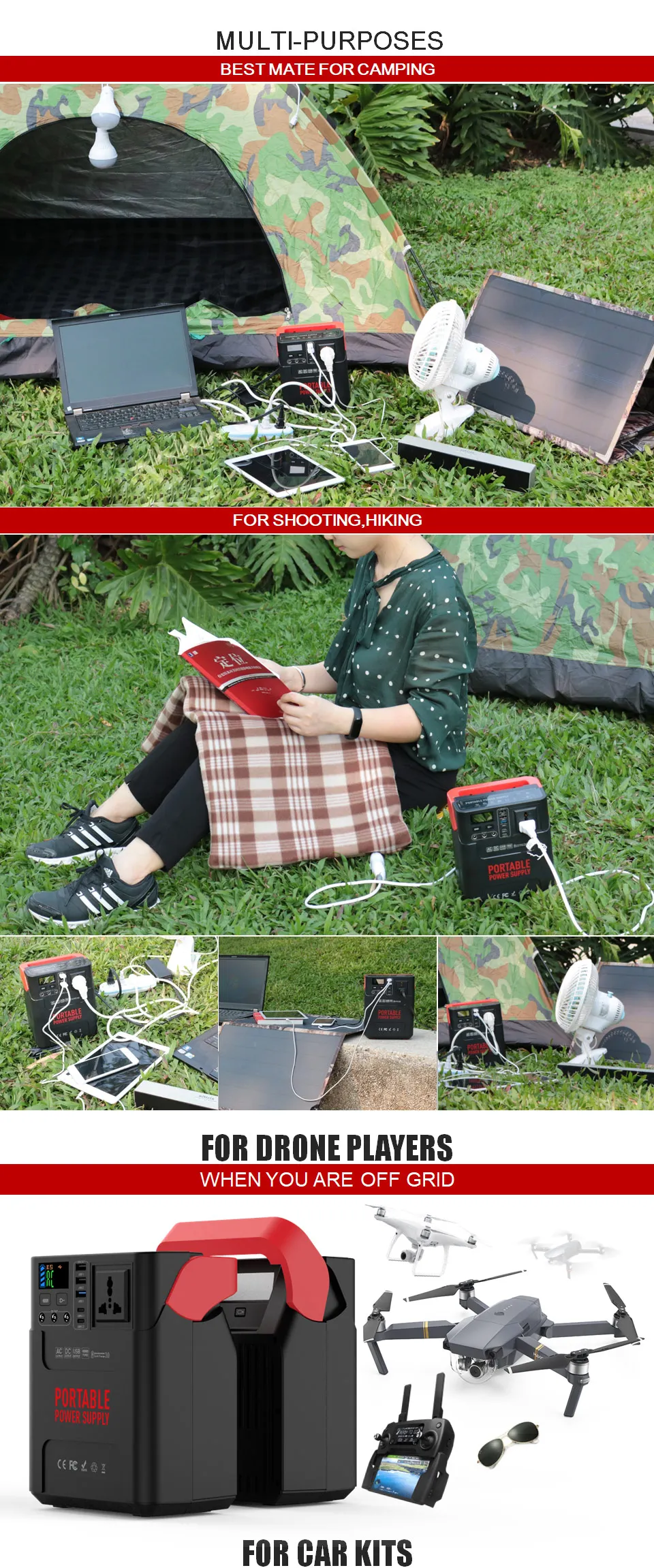 2021 Newest Version 222Wh Home Appliances Solar Power Generator Power Station With LED Light solar mini portable system audew jump starter