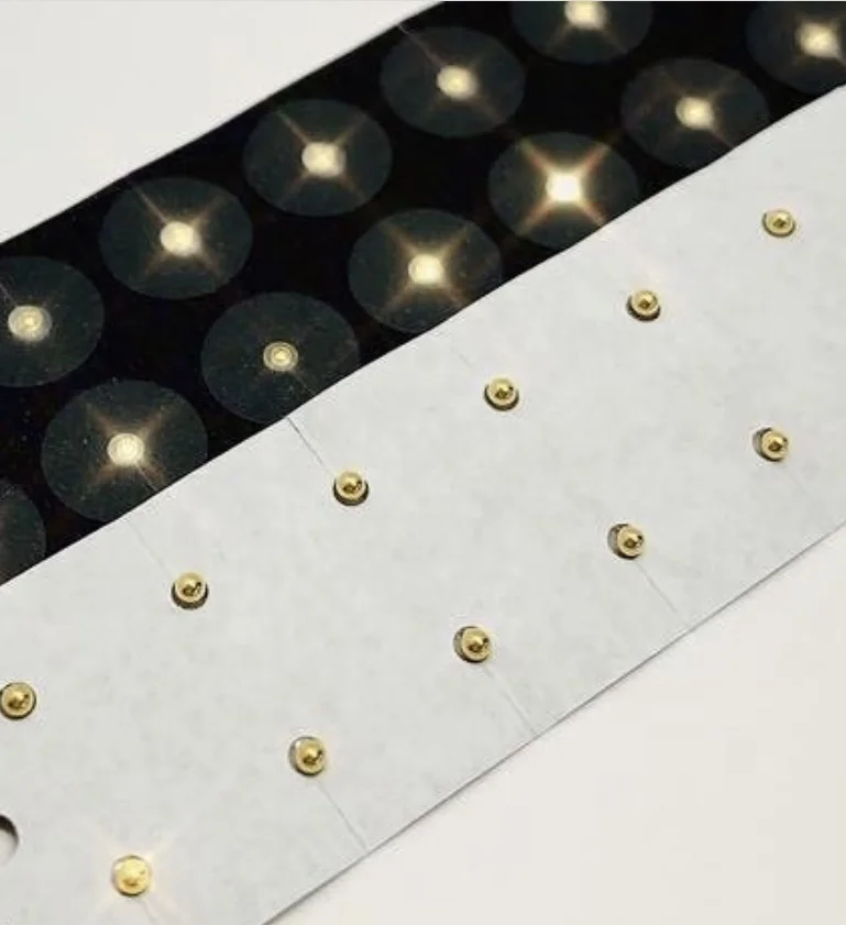 20 Pcs Auricular Point Sticker 24K Gold Ear Seeds for Ear Acupuncture With Clear Tape Paper Pack
