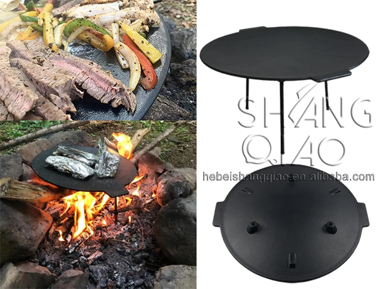 Cast Iron Campfire Griddle With Three Legs - Buy Cast Iron Campfire Griddle  With Three Legs Product on