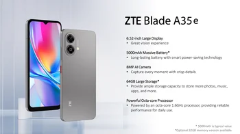 ZTE Blade A35e Smartphone: 6.52